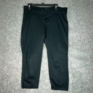 Under Armour Mens Football Pants Extra Large Black White Snap Button 3/4 Length - Picture 1 of 10