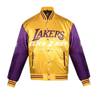 Chaqueta de satén universitaria de baloncesto Kobe Bryant Lakers Letterman Bomber Foto 1 de 4