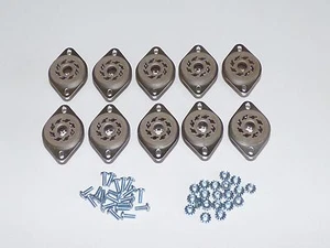 BELTON 8 pin OCTAL micalex tube sockets 6V6, 6L6, etc. set/10 w/mount hardware - Picture 1 of 4