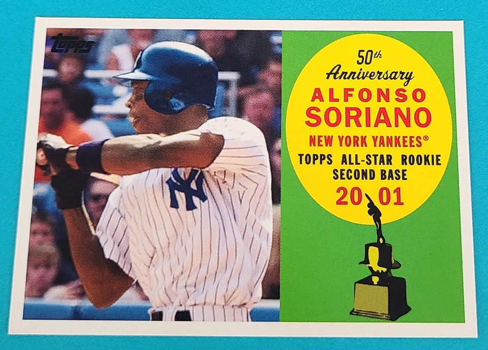 2008 Topps All-Rookie Team 50th Anniv #AR13 Alfonso Soriano Yankees Card E7 - Image 1 of 2