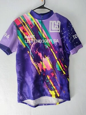 Camisa de ciclismo Hans Volkennegger SA napoleone 1994 vintage anos 90 tamanho G - Imagem 1 de 4