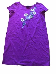 Bob Mackie Women Size L Embroidered T-shirt Dress Floral Short Sleeve Pink - Picture 1 of 8