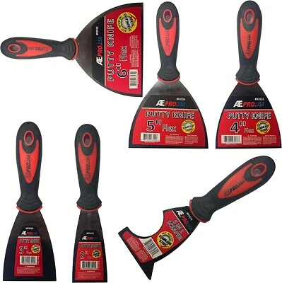 Juego de 6 cuchillos de masilla y cuchillos de pintor, cuchillo de cinta de pared seca con agarre profesional Foto 1 de 2