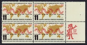 #1274 11c Int'l Telecommunication Union, Zip Block [LR] **ANY 5=FREE SHIPPING** - Picture 1 of 1