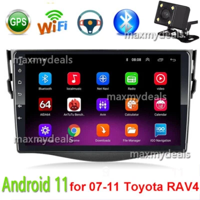 9" Android 11 Quad Core Car Stereo Radio WIFI GPS For Toyota RAV4 2006-2012+Cam - Image 1 of 4