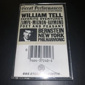 LEONARD BERNSTEIN -WILLIAM TELL FAVORITE OVERTURES CASSETTE TAPE - Picture 1 of 4