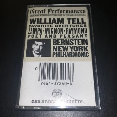 LEONARD BERNSTEIN -WILLIAM TELL FAVORITE OVERTURES CASSETTE TAPE - Image 1 of 4