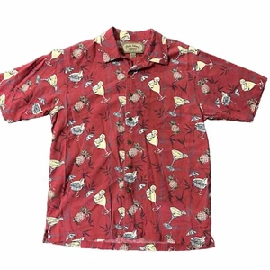 Camicia uomo Palm Island M camicia hawaiana con ananas e bicchieri da cocktail - Foto 1 di 4