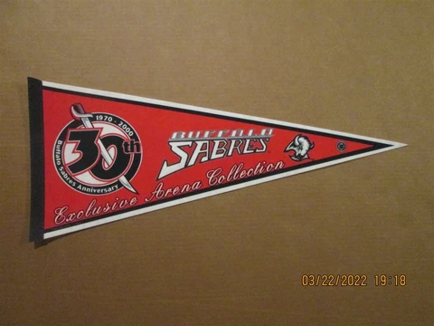 NHL Buffalo Sabres Vintage 1970-2000 30TH Anniversary Team Logo Hockey Pennant Cover