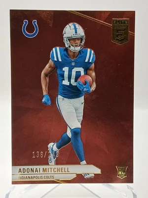 2024 Panini Elite #136 Adonai Mitchell /249 Maroon Rookie RC - Image 1 of 3