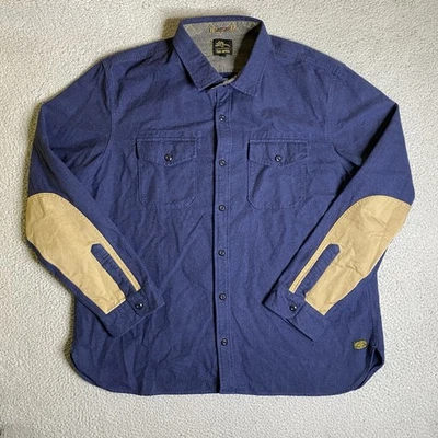 Camisa de gamuza LL Bean Todd Snyder para hombre 2XL XXL azul parche en el codo abotonable al aire libre Foto 1 de 4