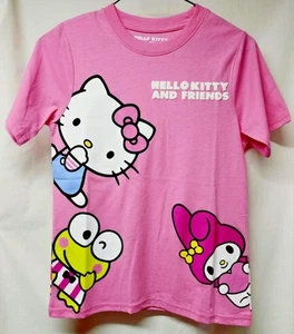 Hello Kitty And Friends Pink T-Shirt Girls Size  Medium NEW - Picture 1 of 9