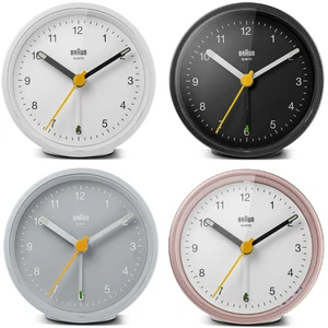 BRAUN KLASSISCHER ANALOGER WECKER SCHREIBTISCH MIT SCHLUMMERFUNKTION & LICHT QUET QUARTZ - Bild 1 von 7
