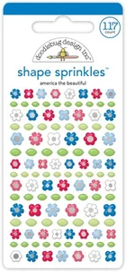 Doodlebug Sprinkles Adhesivo Esmalte Formas-America The Beautiful, Ciudad Natal EE. UU. 5A - Imagen 1 de 1