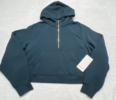 Sudadera con Capucha Lululemon Buceo Grande Media Cremallera XL/XXL Azul Indochina/Dorado Nueva con Etiquetas Foto 1 de 4