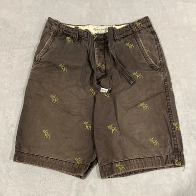 Pantalones Cortos Abercrombie Fitch Estampado Alce Para Hombre 30 Sueltos Relajados Cordón Foto 1 de 4