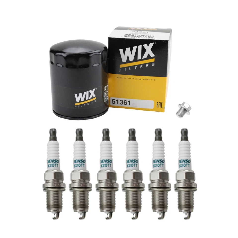 Filtro de aceite de motor Wix y kit de 6 bujías Denso para Nissan 300ZX Quest 3.0 V6 Foto 1 de 2