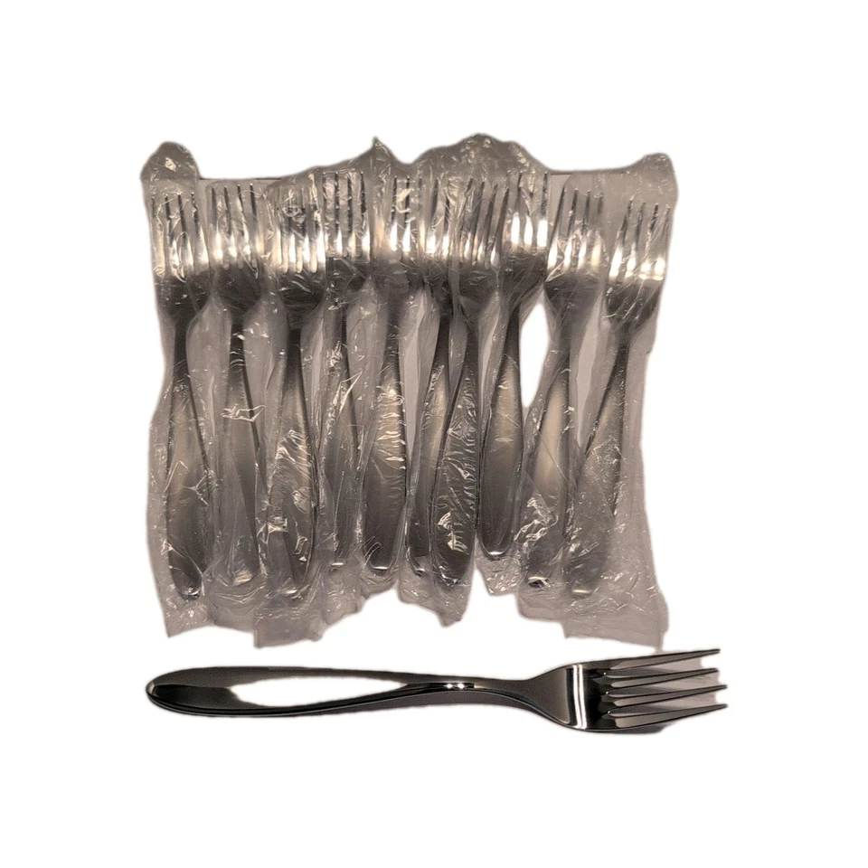 Lote de 12 tenedores de cena cubiertos de acero inoxidable Alessi para Delta Airlines Foto 1 de 4