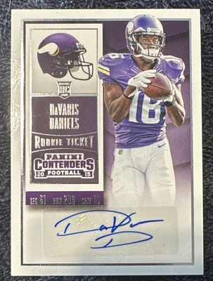 2015 Panini Contenders Rookie Ticket Davaris Daniels #152 Rookie Auto RC - Image 1 of 2