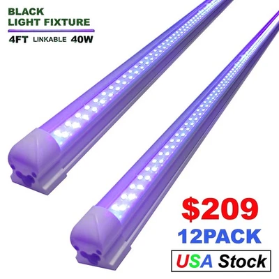 40W Black Light Bar, LED Blacklight with 6FT Cord & Switch,Black Lights for Club - Image 1 of 4