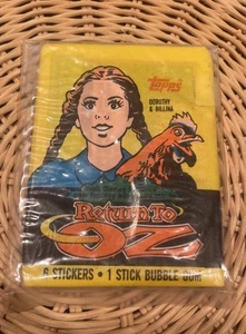 1985 Topps Return to OZ Wax Pack Dorothy & Billina as Pictured Gum Intact - Bild 1 von 1
