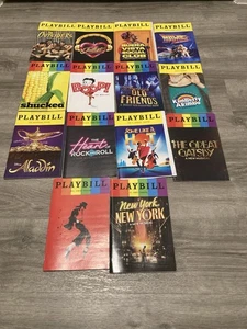 Lot Of 14 Playbills Michael New York New York Aladdin Boop Shucked Old Friends - Picture 1 of 1