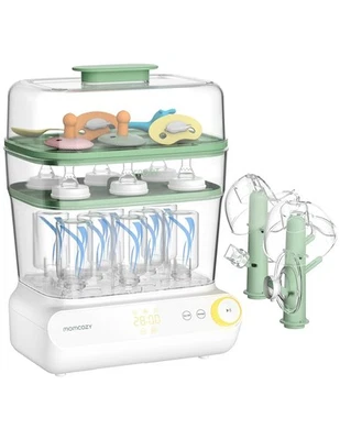 Esterilizador e secador de garrafa grande Momcozy 3 camadas, esterilização rápida e secagem - Imagem 1 de 4