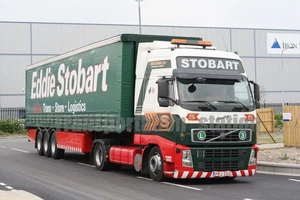 A4 TRUCK PHOTO OF EDDIE STOBART VOLVO BENDICA H3172 PMJ 353 WALL PRINT - Picture 1 of 2