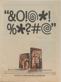 1993 Tetris 2 Video Game PRINT AD Nintendo NES Game Boy VTG 1990s Ad Page