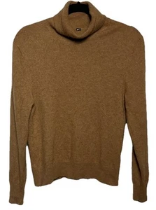 Uniqlo 100% Cashmere Turtleneck Sweater Carmel Brown Women’s Size XS - Picture 1 of 8