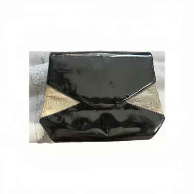 VINTAGE 1960s 70s BALLY MOD BLACK PATENT LEATHER HANDBAG PURSE NICE CONDITION! - Image 1 of 4