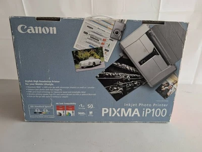 Canon PIXMA iP100 Inkjet Photo Bluetooth Printer USB Mobile -- Open Box TESTED - Image 1 of 4