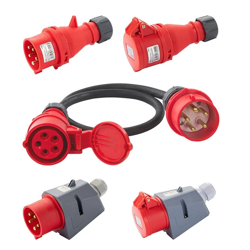 CEE Stecker Kupplung Wanddose Wandstecker Adapter Kabel 16A 32A 400V Starkstrom - Bild 1 von 1