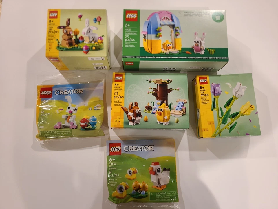 LEGO Lote 40682, 40709, 40461, 30668, 30643, 40523 Nuevo Sellado Pascua Paquete Set Foto 1 de 4