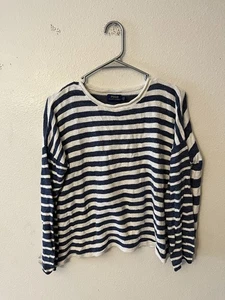 Polo Ralph Lauren Lino Algodón Grunge Boho Rayas Suéter Mujer S Tejido Playa - Imagen 1 de 6