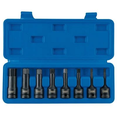 Draper Expert 8 Piece 1/2in Drive Impact Hex Bit Socket Set 5 - 19mm 26439 - Image 1 of 2