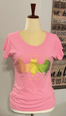 Camiseta Batman Rosa Con Brillo Amarillo/Verde Junior Niñas Talla 2X (19) Foto 1 de 3