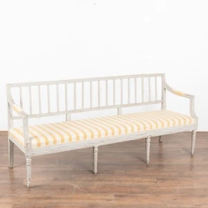 Gustavian White Painted Bench, Sweden circa 1820 - Picture 1 of 10