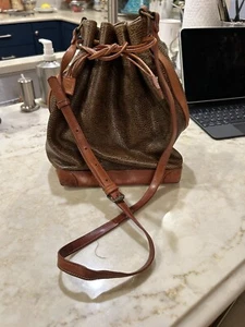 Rare Vintage Lancel Pebble Leather Bucket Bag - Picture 1 of 11
