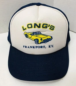 Vintage Trucker Hat SnapBack Raised Graphic SAN SUN Long’s Frankfort Kentucky - Picture 1 of 6