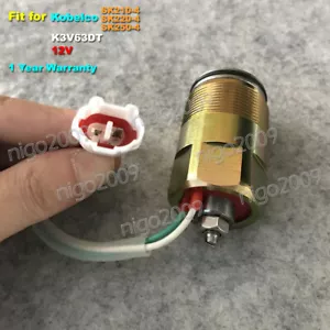 12V Kawasaki K3V63DT apto para válvula solenoide Kobelco SK210-4 SK220-4 SK250-4 HP - Imagen 1 de 6