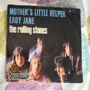 Rolling Stones Mother's Little Helper/Lady Jane 1966 USA single w/ps radio stock - Picture 1 of 3