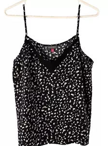 Vince Camuto Tank Top Medium Blue Black Spaghetti Strap Cami Silky Sexy - Picture 1 of 10