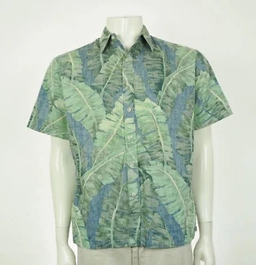 Tori Richard Hawaiihemd Herren Small Blau Blumen Reverse Print Aloha Tropical - Bild 1 von 4