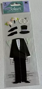 Jolee's Boutique Scrapbooking Sticker Groom 9 Pieces 3D Dimensional Stickers New - Picture 1 of 3