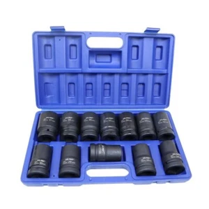 US PRO Tools 12pc 1" dr 6pt Hex Metric Deep Impact Sockets Set, Socket NEW 2096 - Picture 1 of 3
