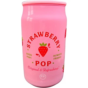 DW Home Strawberry Soda Pop Scented Candle 15.0 oz Single Wick Pink - Picture 1 of 5