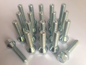 20 x M14 x 1,5, 60 mm filo, bulloni ruota conici (zinco) - Foto 1 di 2