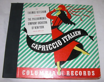 78 RPM Sir Thomas Beecham Tchaikovsky Capriccio Italien Opus Columbia 20MX229 VG - Image 1 of 4