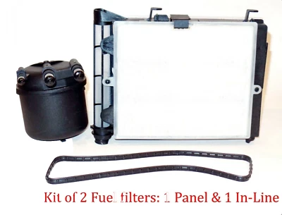 Kit de 2 filtros de combustible - Panel de filtros diésel y en línea para Ford 2017-2023 V8 6,7 L Foto 1 de 3